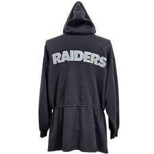 Vintage Raiders 90s Jacket XL Hooded Snap Front USA Black NFL