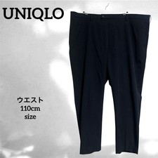 UNIQLO Stretch Slacks Black W110 Large Dress Pants Casual Used