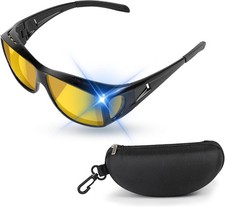 Night Vision Glasses for Men - Drive Bright Anti-glare Polarized Night Drivin...