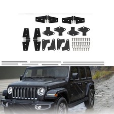 Set ricambio cerniera porta carrozzeria verniciatura a polvere nera per Jeep Wrangler JK 07-18 ALK