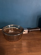 Arcoflam Glas Kochtopf abnehmbarer Griff Harion Milchtopf Vintage französisch geräuchert