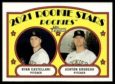 2021 Topps Heritage 2021 Rookie Stars - Rockies - Ashton Goudeau/Ryan Castellani