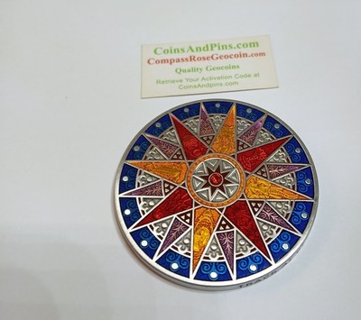 Kalahari Kompass Rose Geocoin nicht aktiviert Sammlerstück