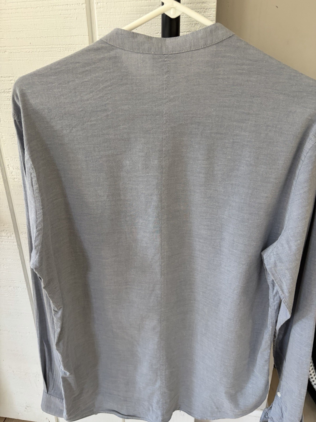 LESTRANGE Small Light Blue Collarless Button Up S… - image 2