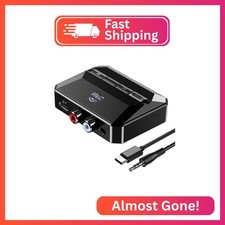 Bluetooth Receiver, NFC-Enabled RCA/3.5mm AUX USB Drive/TF Card Outputs, Wireles
