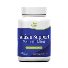 Autism Support Peaceful Mind -Calm & Focus Support for Brain Wellness - Herbal