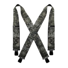 Camo Suspenders for Men Heavy Duty Clips Hunting Work Adjustable Braces