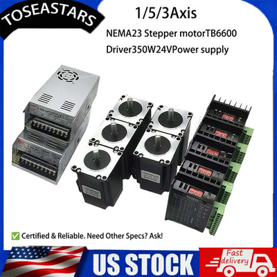  Nema23 425oz.in Stepper Motor Driver Power Kit 8mm Shaft For DIY CNC,3D,Arduino