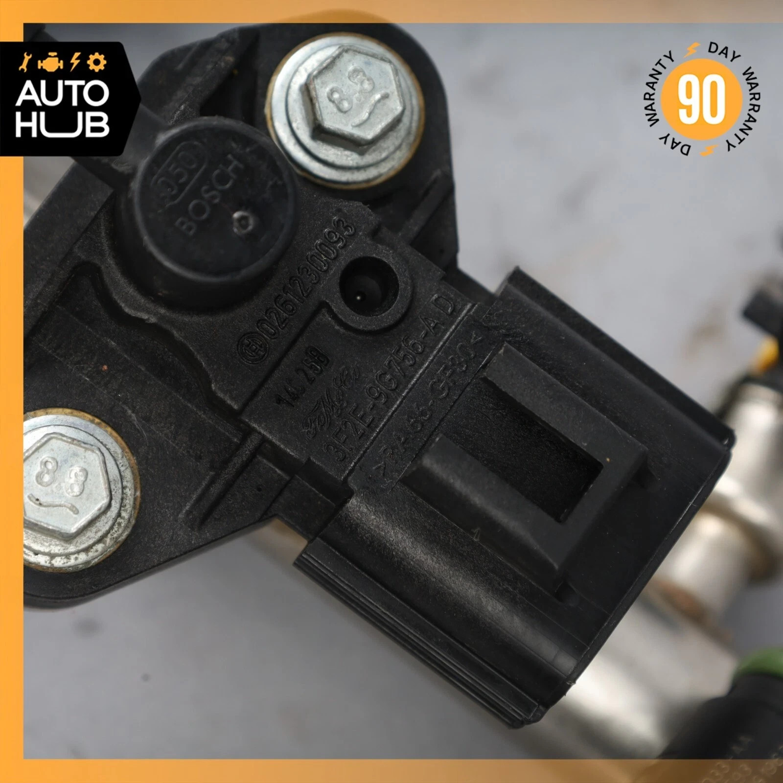 10-17 Aston Martin DB9 Rapide Fuel Injector Rail Set w/Injectors 4G4E9S441DA OEM