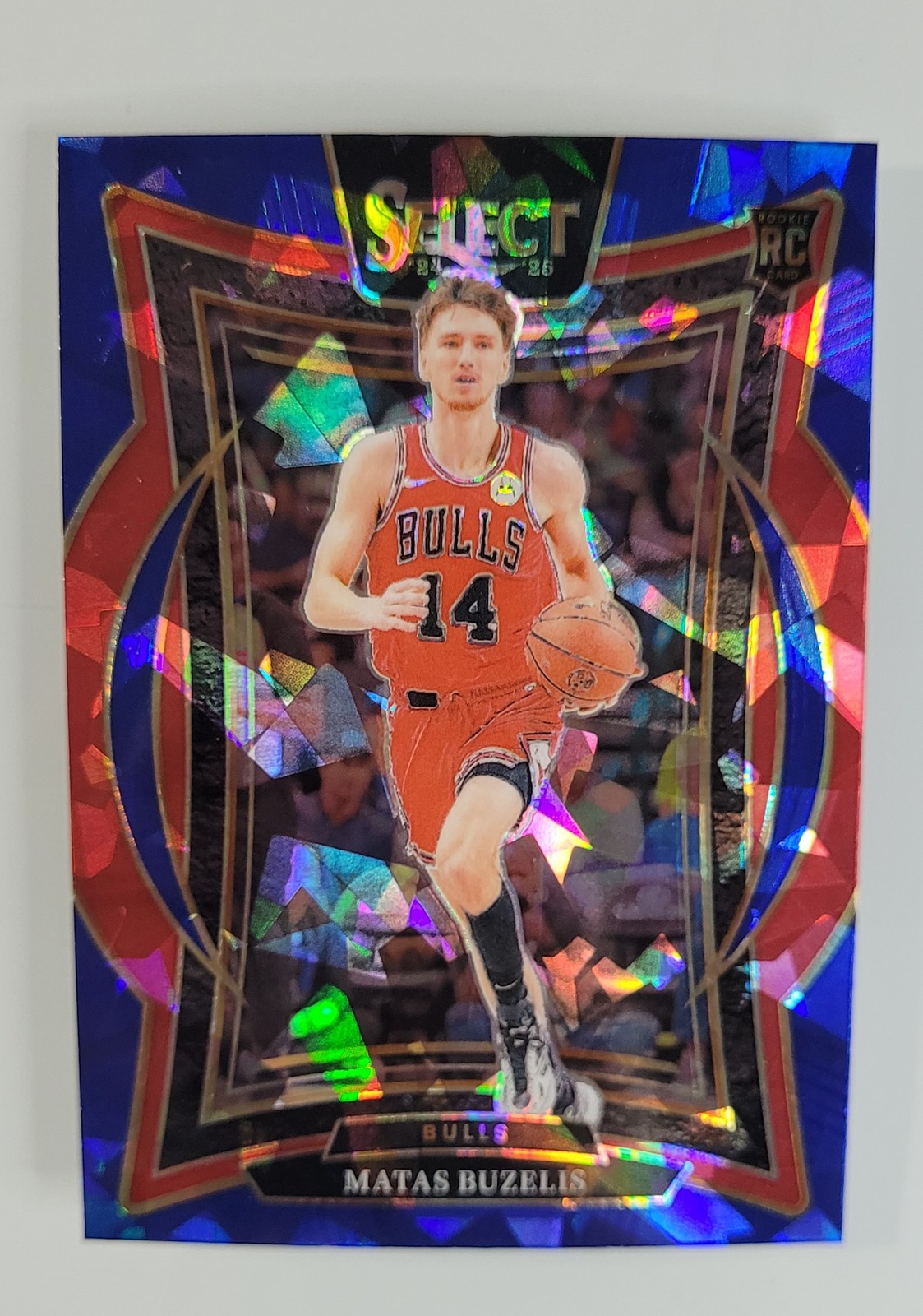 2024-25 Panini Select #70 Matas Buzelis Blue Cracked Ice Prizm