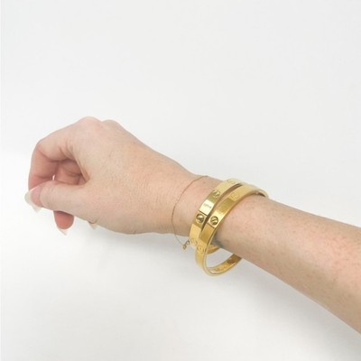 Charles Revson Aldo Cipullo Ultima II Cartier Love Bracelet Size Large 