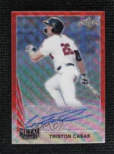 2021 Leaf Metal Draft 1990 Red Wave 2/3 Triston Casas #LA-TC1 Auto uk2