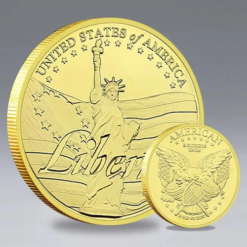 Statue of Liberty Coin United States Gold Plated American Commemorative Coin