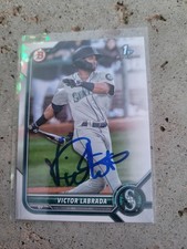 Victor Labrada Signed 2022 Bowman Baseball Card #BP-150 Mariners