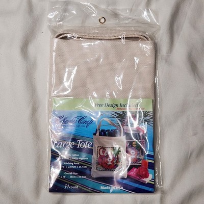 Charles Craft Large Tote Bag, Cross Stitch, NEW in Package, Woven in Aida
