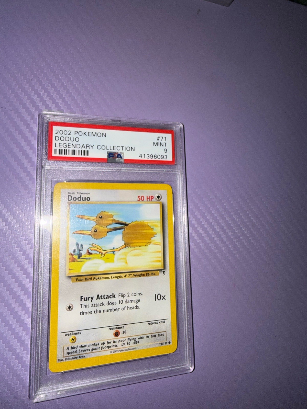 2002 Pokemon Legendary Collection # 71 Doduo PSA 10 Card! GEM MINT! NEW CERT!