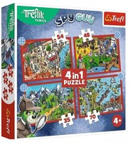 Puzzle 4W1 PodróżE TreflikóW Trefl - Trefl