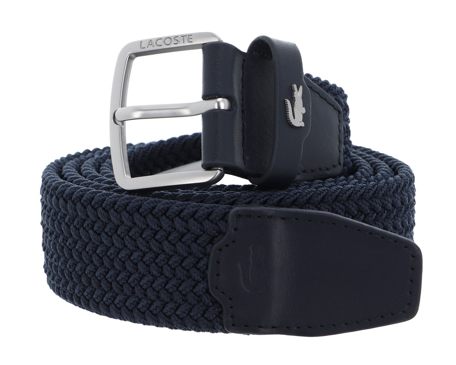 LACOSTE belt Casual Stretch Wowen Belt W120 Bleu Nuit