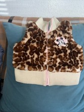 Disney Brand Minnie Mouse 18 Mo Faux Fur Zipper JacketVest  Free Fast Shipping  