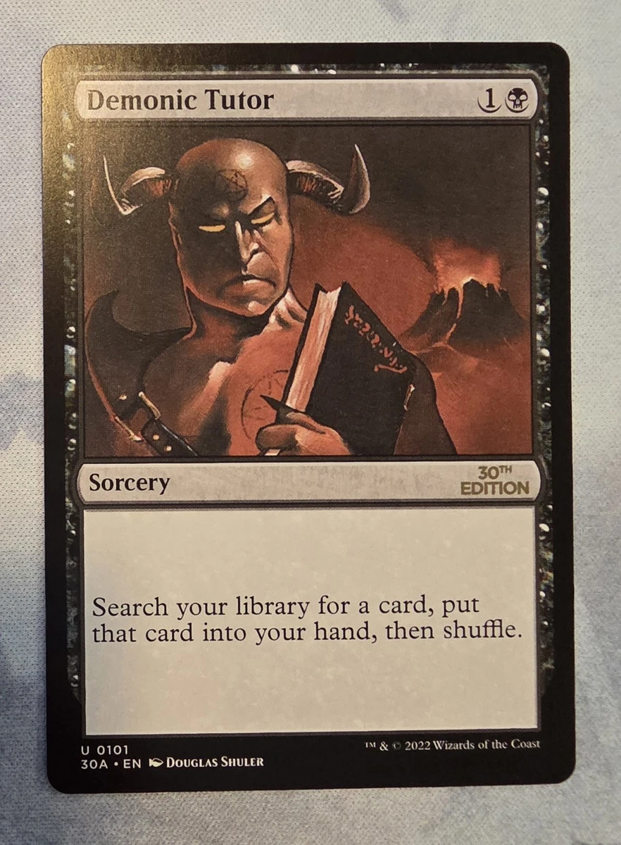 Demonic Tutor Magic: The Gathering Near Mint or Better Uncommon