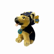 Vintage 80  s Dakin German Shepherd Chief Police K9 Plush 9  NOS 1987