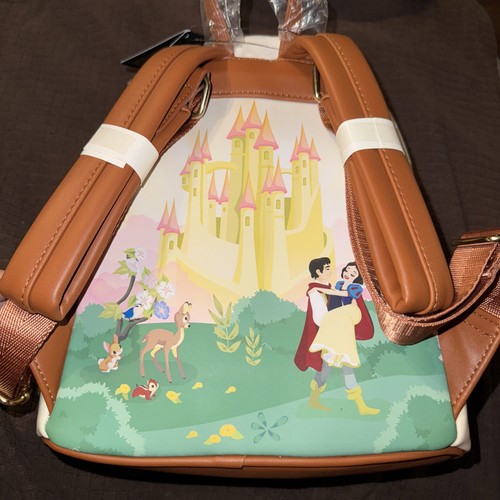 Loungefly Disney Princess Snow White Seven Dwarfs Castle Scene Mini Backpack NEW - Picture 3 of 3