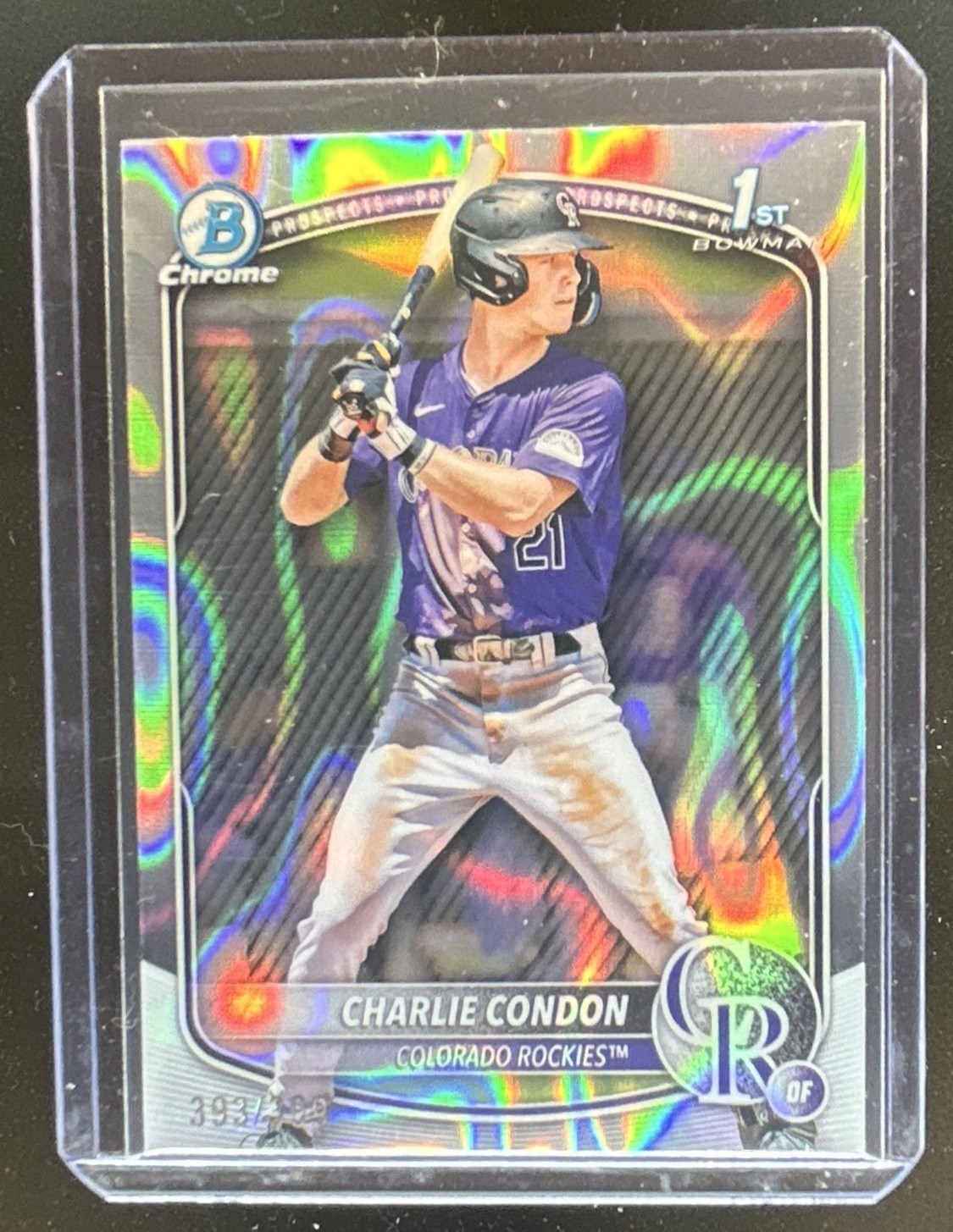 2025 Bowman Charlie Condon Chrome Lava Refractor 1st Prospect #/399 Rockies