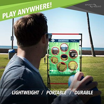 Sport Squad Endzone Challenge 2-in-1 Football Toss and Flying Disc Toss - Green