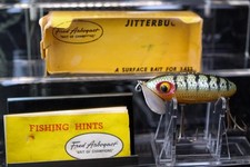 IN  BOX- Arbogast Jitterbug lip lure perch catalog bug eye vibrant color 652 B