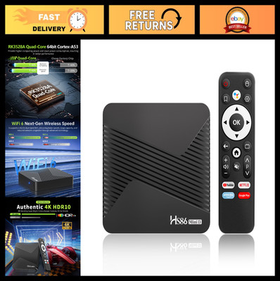 Android TV Box 2GB RAM 16GB ROM Quad-Core 4K HD Decoding WiFi6 BT 5.0 Smart TV