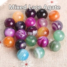 Wholesale 500pcs Lot 8mm Mixed Natural Lace Agate Stone Round Loose Beads
