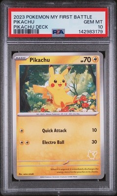Pokemon Pikachu My First Battle Pikachu Deck PSA 10 Gem Mint