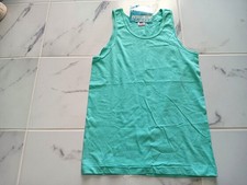 VTG 1989 Fruit of the loom single stitch green aqua Small size men tank top NWT
