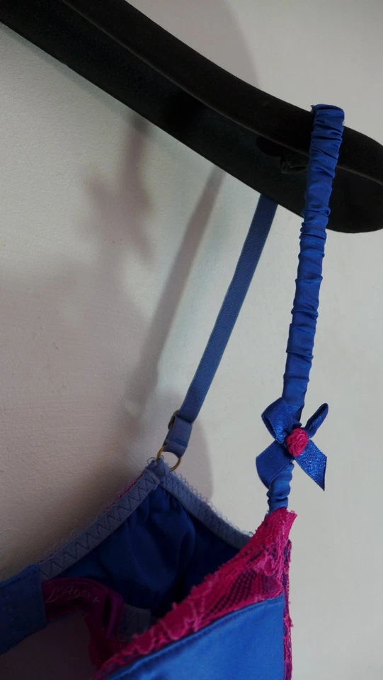 Agent Provocateur Corsé/Body Bustier Azul Sedoso con Encaje, Talla 34C Foto 4 de 4