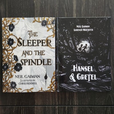 Neil Gaiman The Sleeper and The Spindle, Hansel & Gretel Lot Vellum Dust Jacket