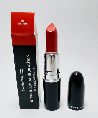 MAC Lustreglass Lipstick 520 SEE SHEER - 0.10oz./3g