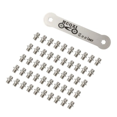 50-Stlk Fahrrad Pedal Ersatz-Pins Bolzen Fahrrad Hex M4-Pedal Pin Schrauben Set-