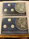 2-Barber Silver Dime Mint Mark Sets of 3 #22094sh