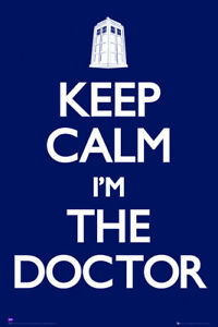 Doctor Who  Keep Calm I&#039;m The Doctor poster 24 x 36 inch  Free Shipping