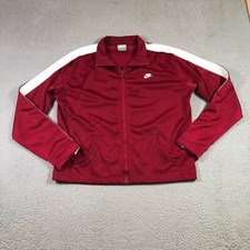 vintage nike track jacket kids unisex M 8-10 red y2k silver tag