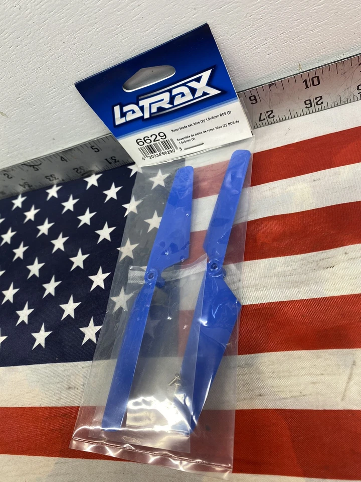 Traxxas LaTrax 6629 Rotor Blade Set Blue Alias {2pc} NewInPack USA Shipped - Image 2 of 4