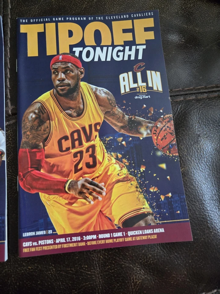 2016 CLEVELAND CAVS LeBron James Or Kyrie Irving Tipoff Tonight NBA Programs   - Image 3 of 4