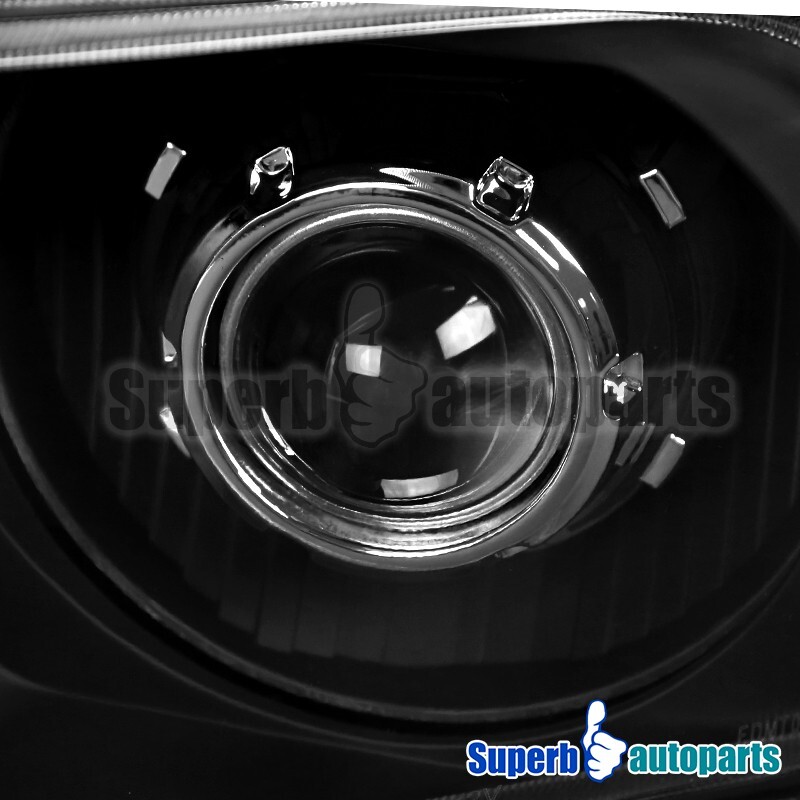 Fits 2005-2009 Ford 05-09 Mustang Black Projector Headlights Head 
