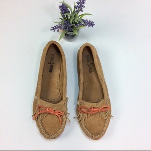 taupe moccasins
