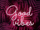 Pink Good Vibes Neon Light Neon Sign Gift Eye-catching Room Handcraft Store