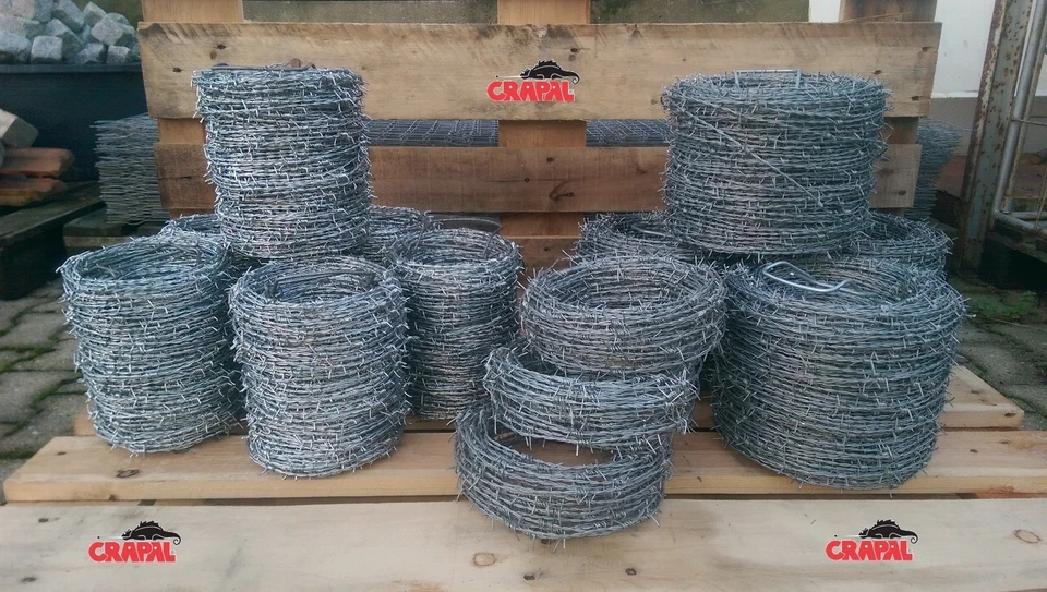 BELGA Stacheldraht 100 m 1,7 mm Rl. 5 kg Stahl-verz Sperrdraht Weidedraht Zaundraht