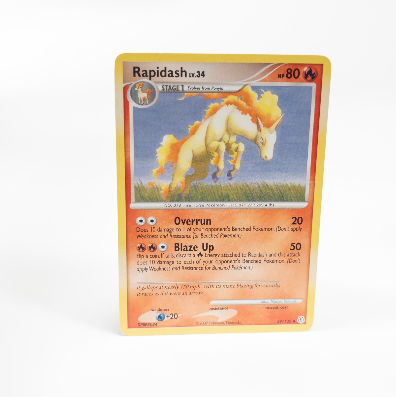 Rapidash 59/130 Pokemon Diamond and Pearl Uncommon NM