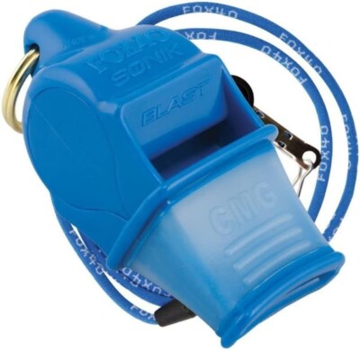 Fox 40 Sonik Blast CMG BLUE Whistle W/Lanyard ~ Official Coach Safety Alert