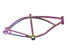 F&R LOWRIDER Bicycle Original 20" SQR TWIST FRAME OIL SLICK/GOLD, YELLOW, PURPLE