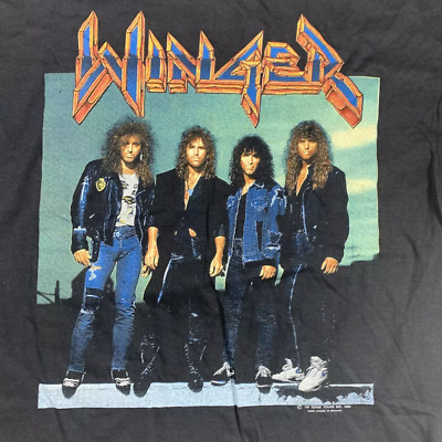 1990 Winger World Tour Reprinted T Shirt Full Size S-5XL PP174